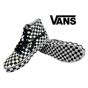 Vans | Kids US 3.5 | Mono Check‎ Black & White Hi-Top Sk8 Sneaker Shoe